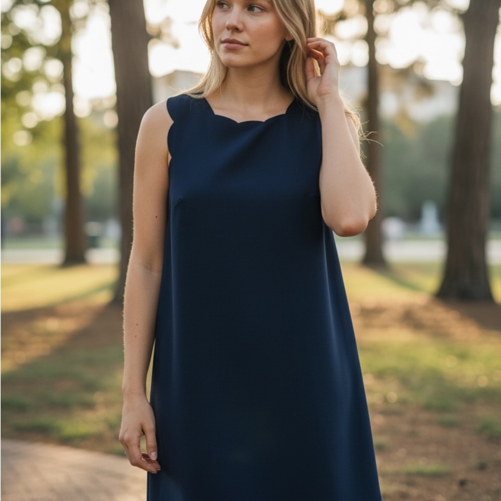 J. Crew Navy Midi Dress